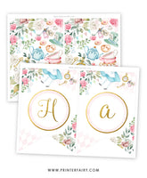 Alice in ONEderland-Banner Happy Birthday